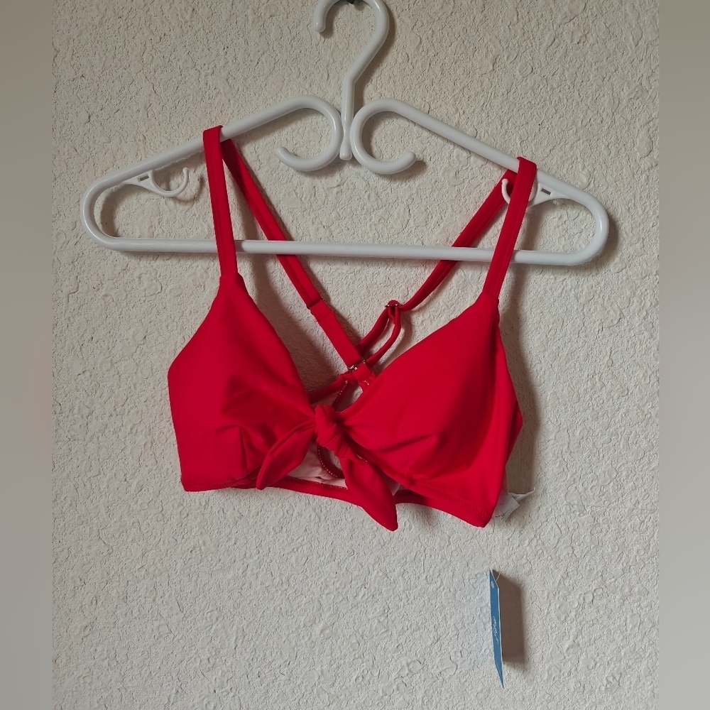 NWT red Bikini Top